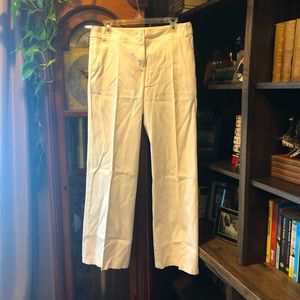 White straight leg pants